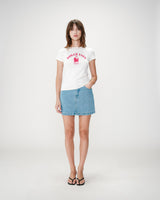 Camiseta ajustada con mensaje fuchsia Wrenley
