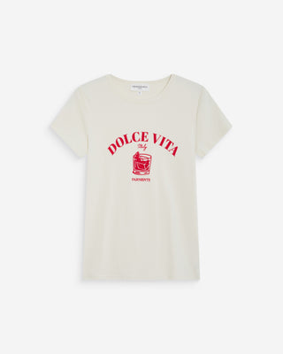 Camiseta ajustada con mensaje fuchsia Wrenley