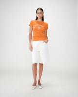 Camiseta ajustada con mensaje orange Wrenley