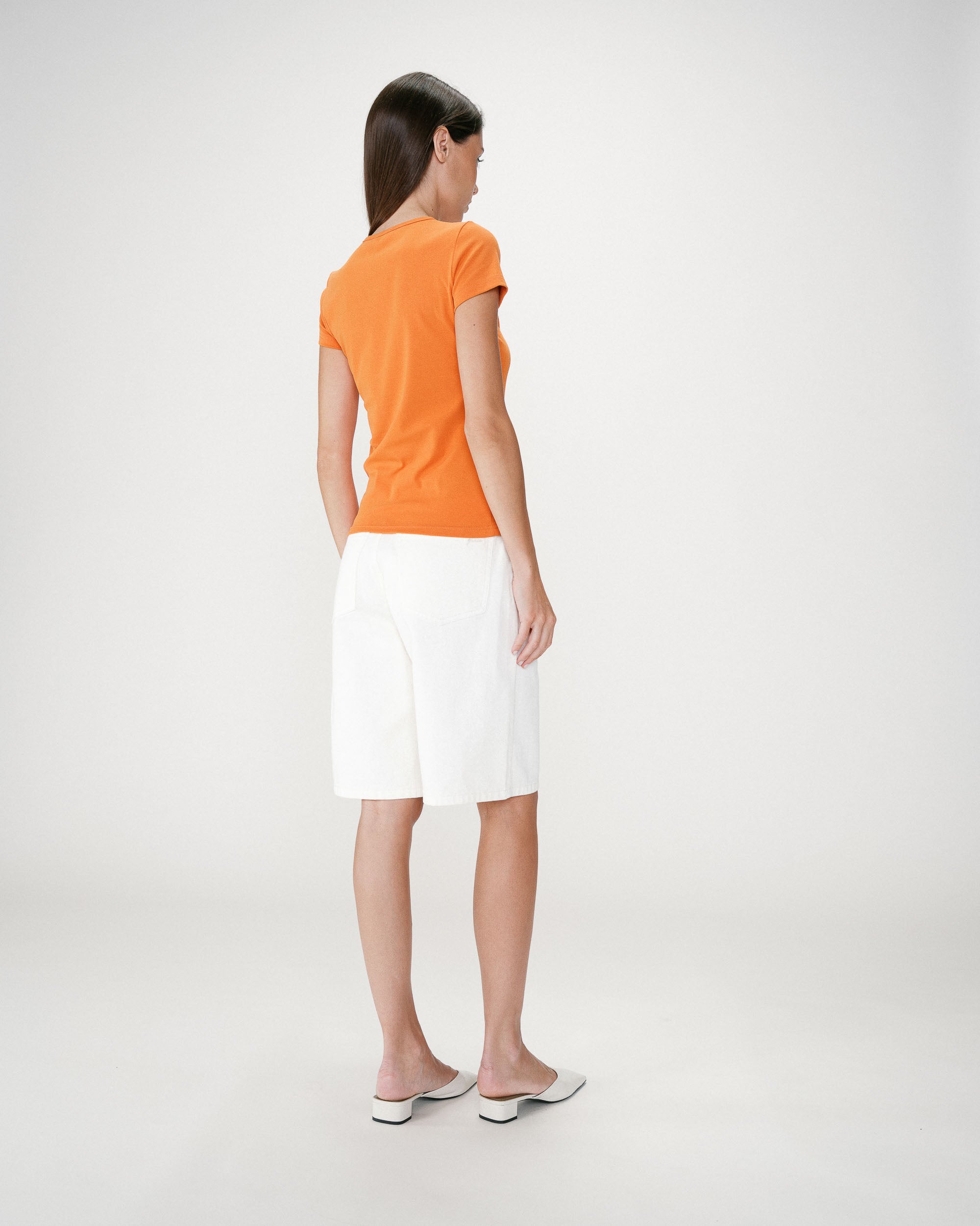Camiseta ajustada con mensaje orange Wrenley