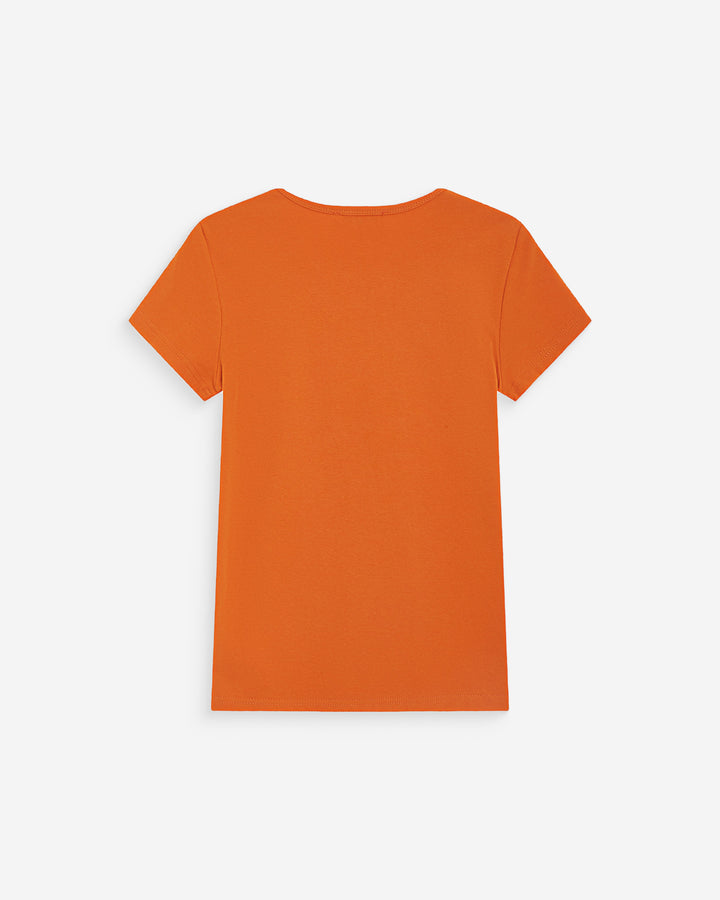 Camiseta ajustada con mensaje orange Wrenley