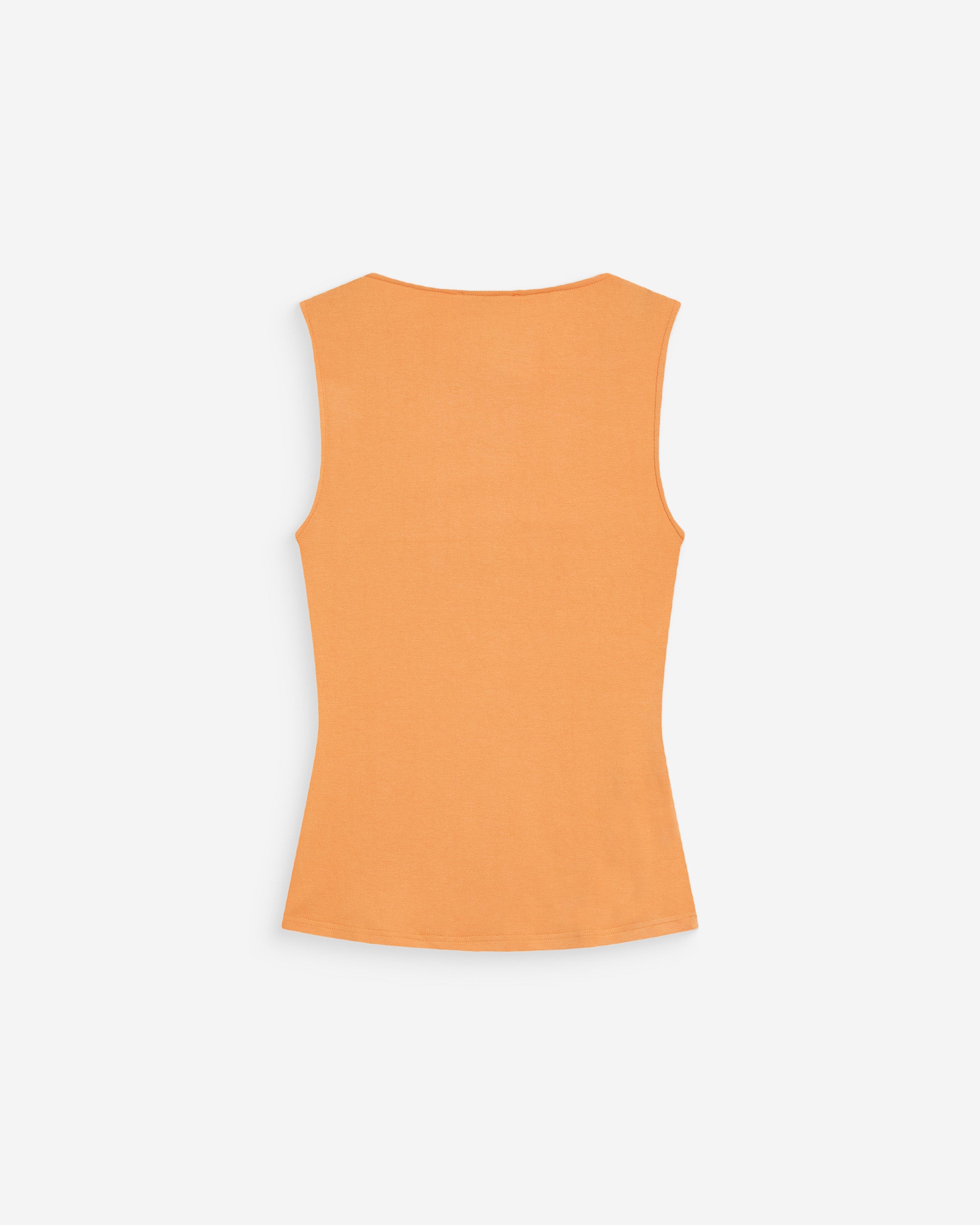 Top asimétrico drapeado sin mangas orange Wagner