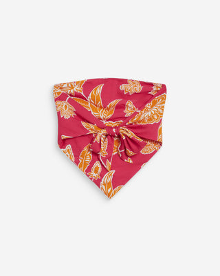 Floral bandeau top with tie-back fuchsia Willara