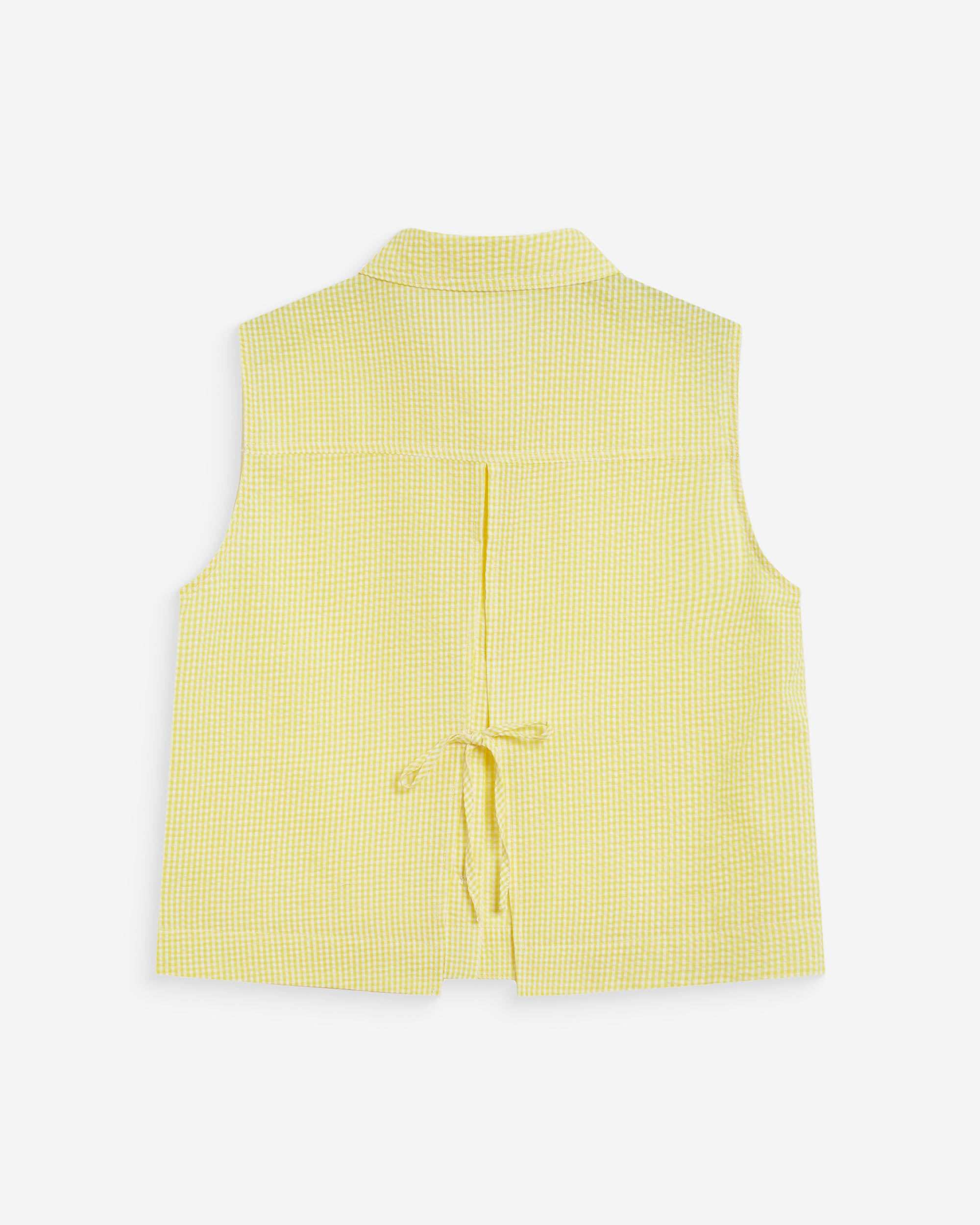 Camisa sin mangas de algodón de cuadros jaune Windell
