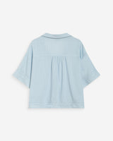 Camisa amplia de encaje manga corta ciel Winka