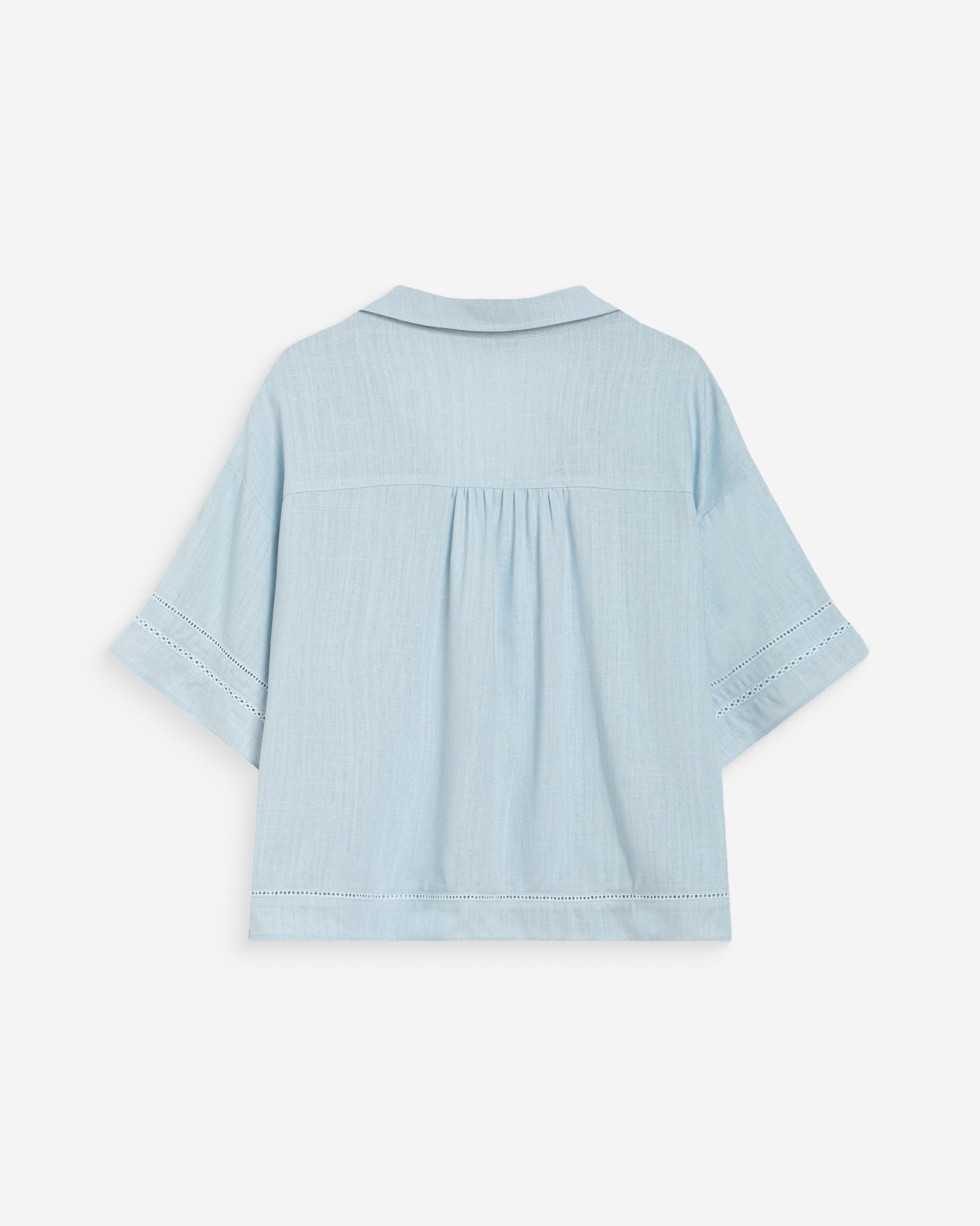 Camisa amplia de encaje manga corta ciel Winka