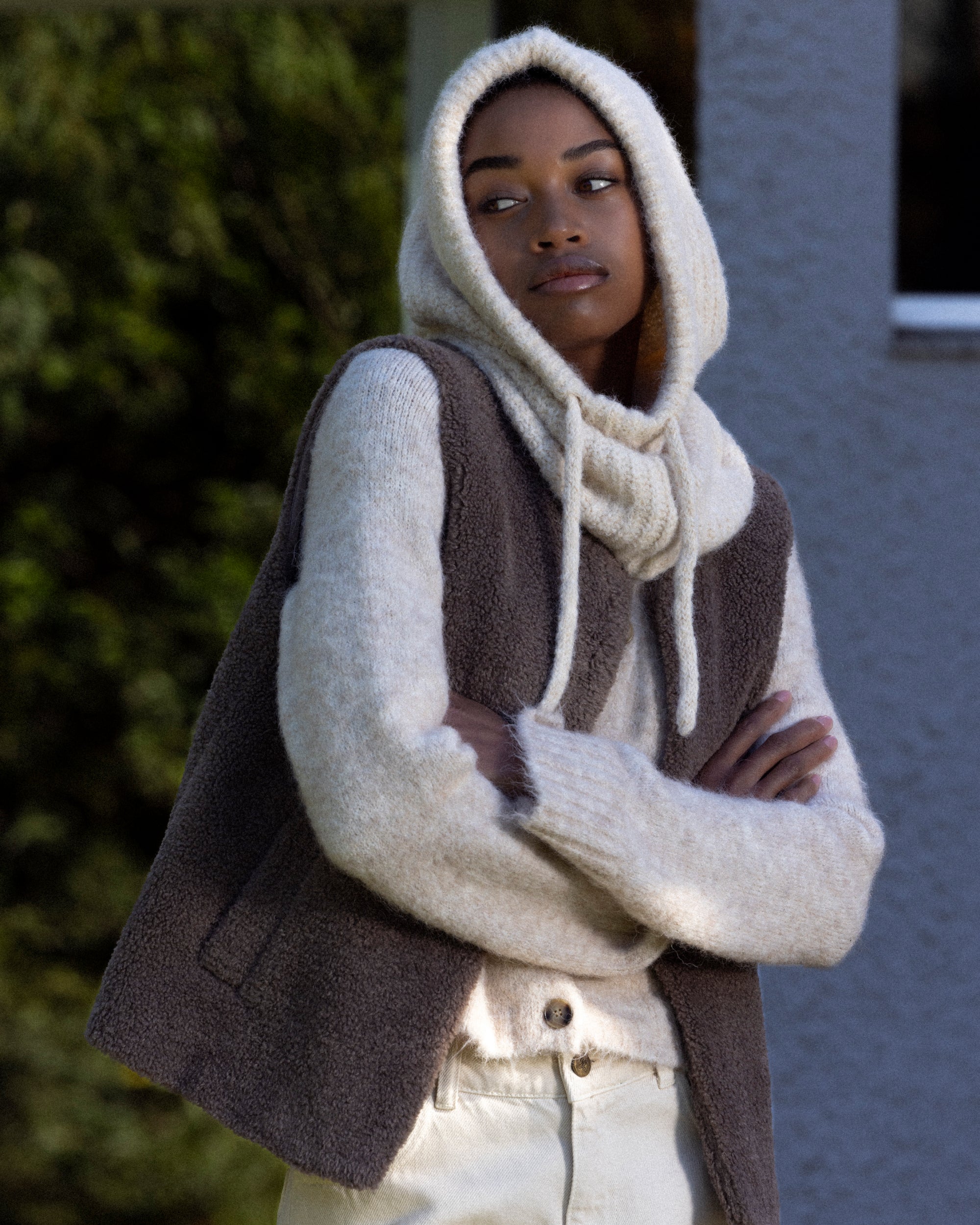 Veste en faux shearling anthracite Sinatra